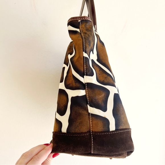 Dooney & Bourke Brown Giraffe Print Purse - Picture 3 of 12